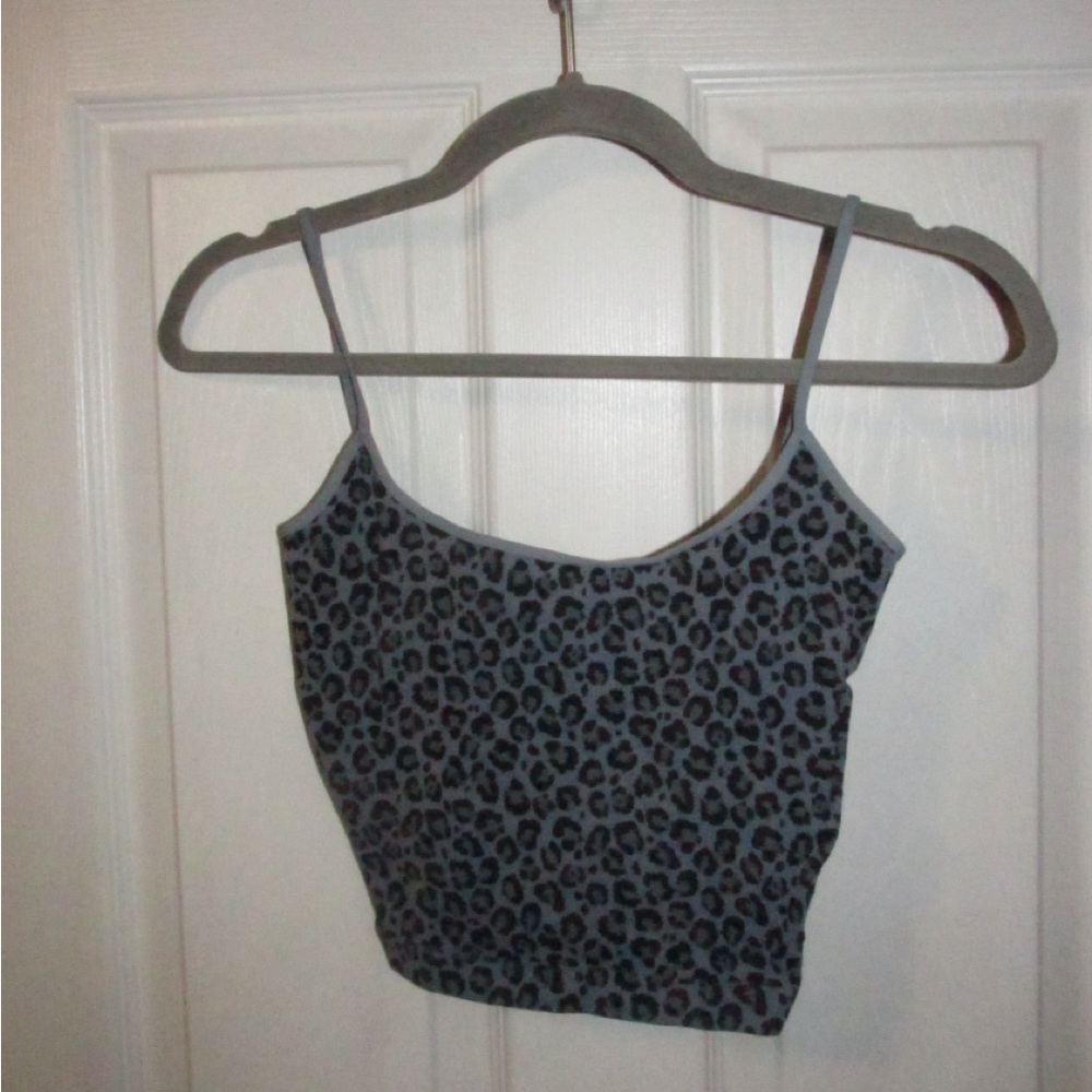 Blue Leopoard Print Tank